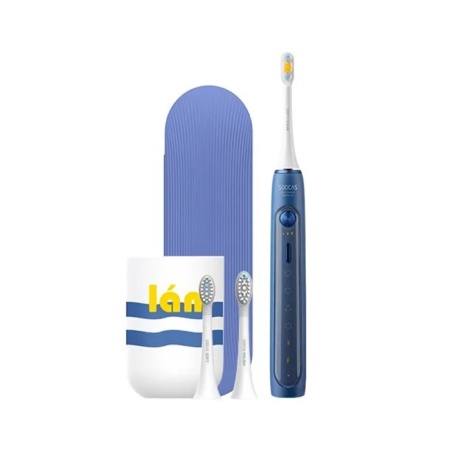 Электрическая зубная щетка SOOCAS X5 Electric Toothbrush (футляр + 3 насадки), синяя